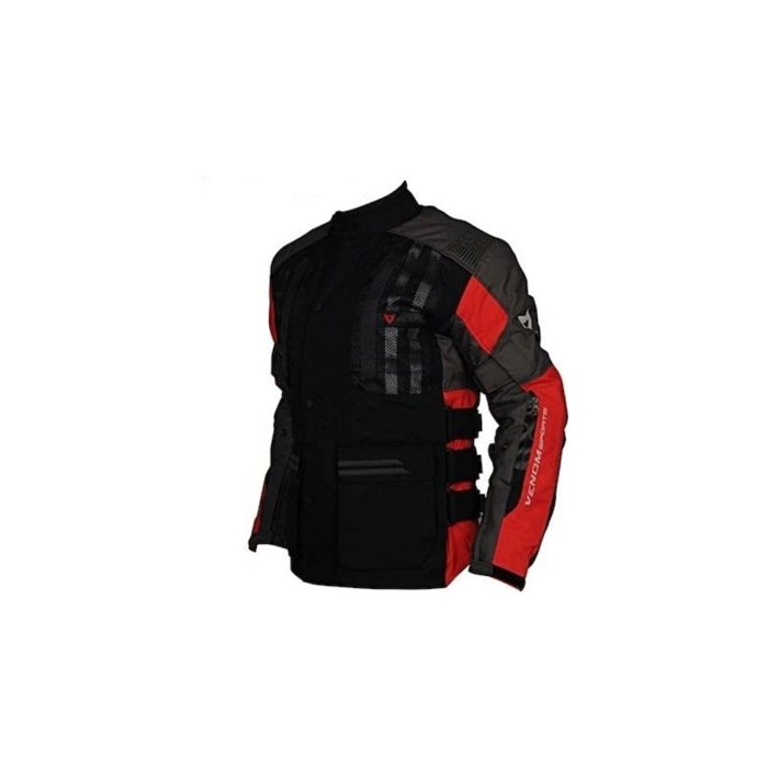 Venom Tourex Touring Siyah-Kırmızı Motosiklet Ceketi(KALIPLAR DARDIR)