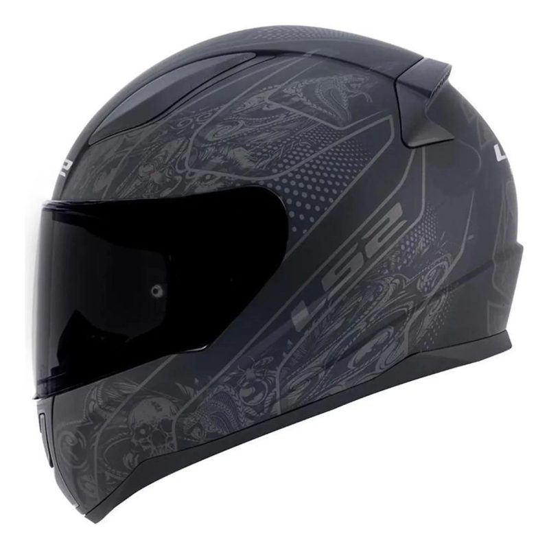 Ls2 Rapıd Crypt Mat Siyah Fullface Motosiklet Kaskı Siyah Camlı
