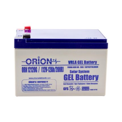 Orion 12V 12AH Bakımsız Jel Akü
