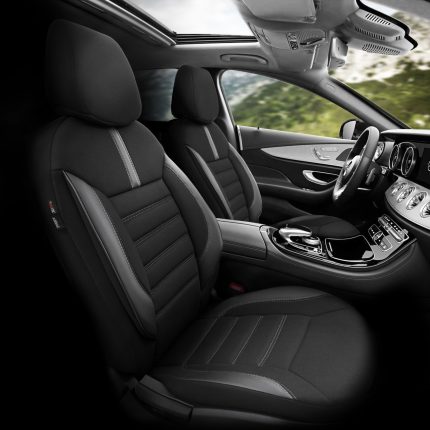 Otom Limited Design Airbag Dikişli Ekstra Destekli Oto Koltuk Kılıfı Tam Set Siyah – Gri